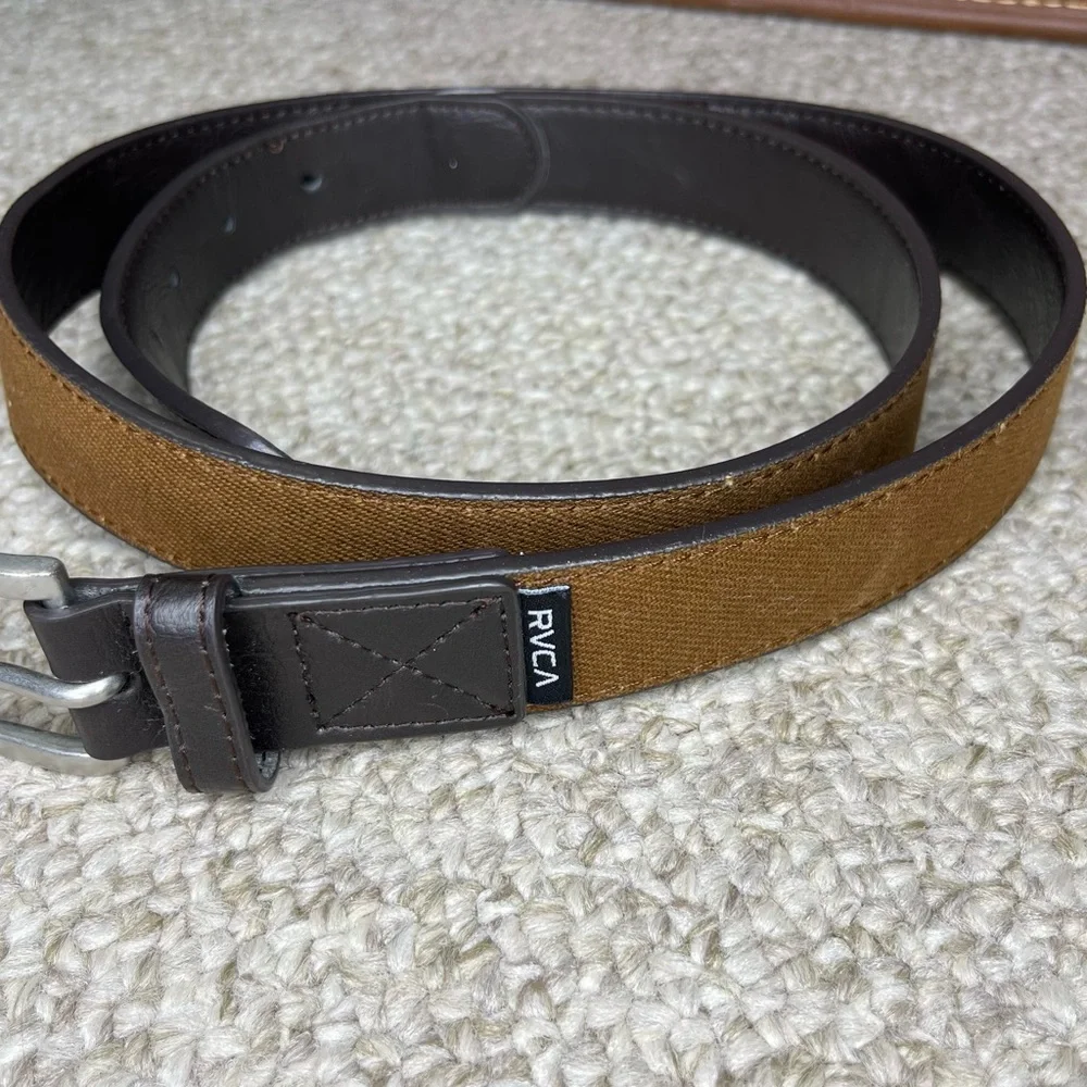 RVCA canvas and leather belt